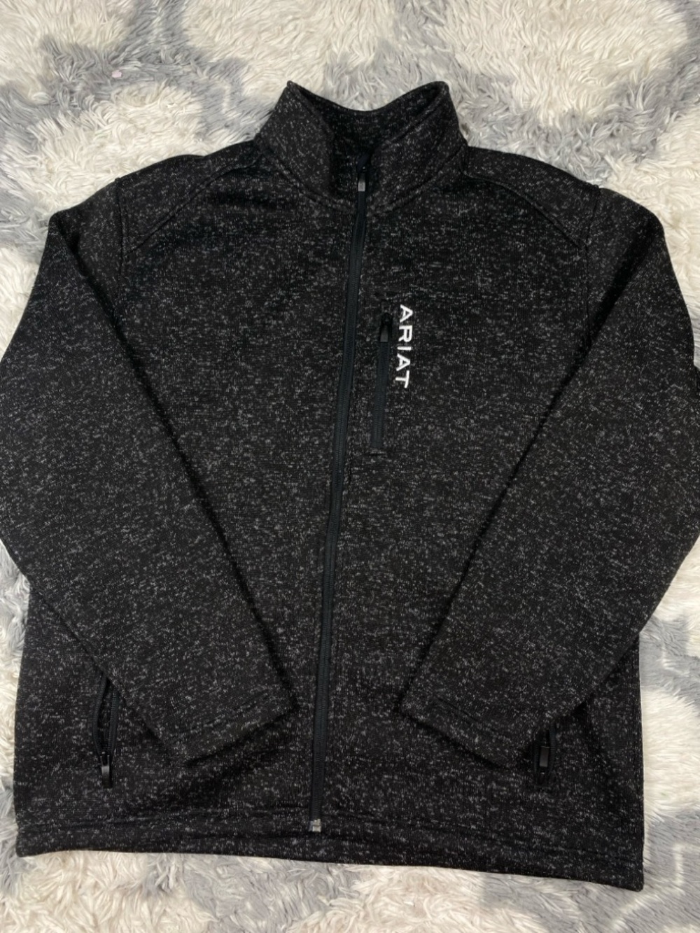 Ariat Caldwell Jacket Men's 2XLCharcoal Grey Fleece Full Zip Performance Outdoor